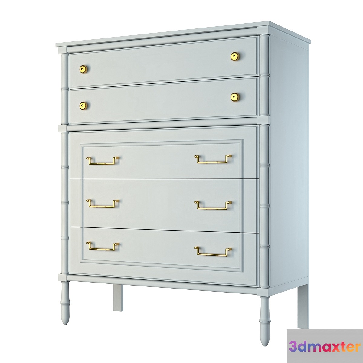Faux bamboo dresser