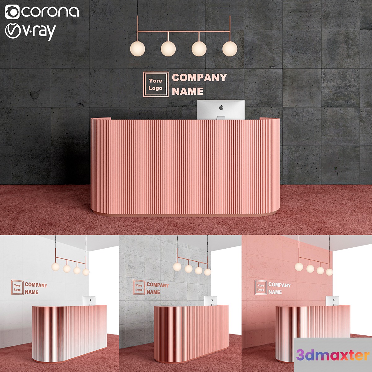 Reception desk - No.3 3D Max