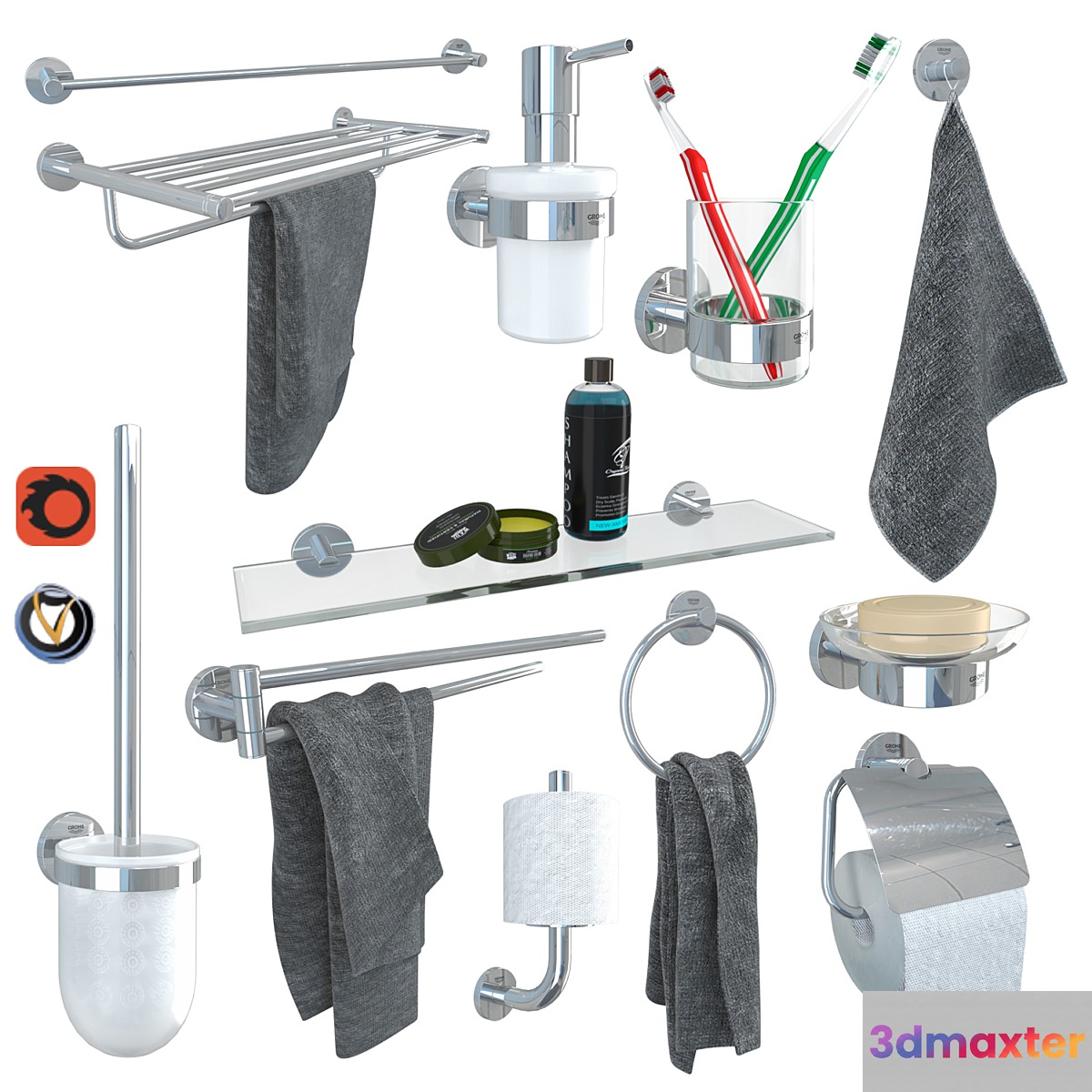 GROHE Essentials Accessory Set 3D Max