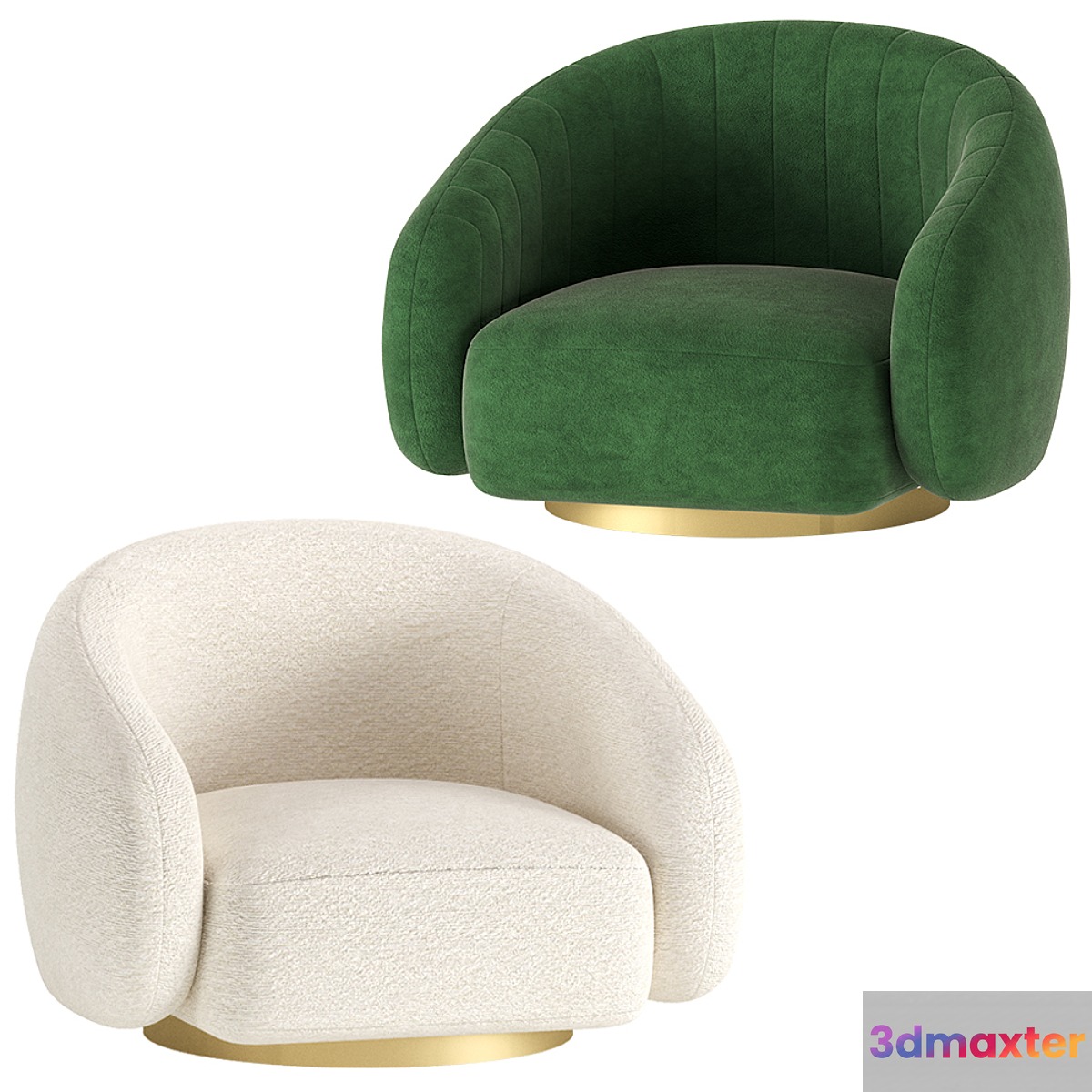 SWIVEL CHAIR BRICE by Eichholtz - No.2 3D Max