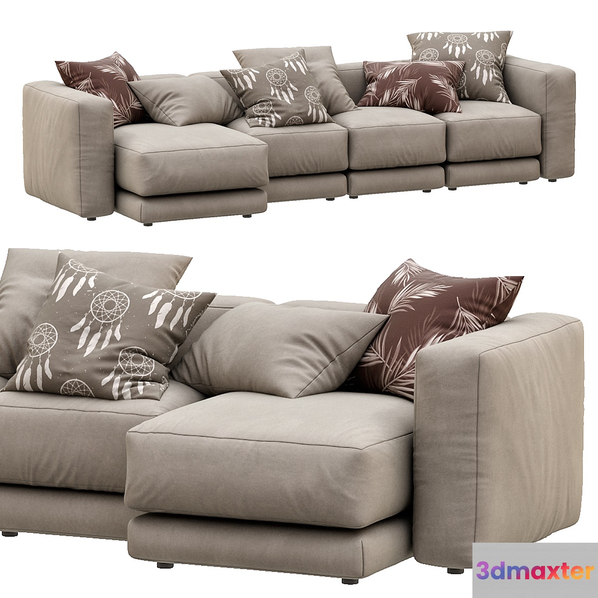 Sofa Lewis By Montauksofa 3D Max