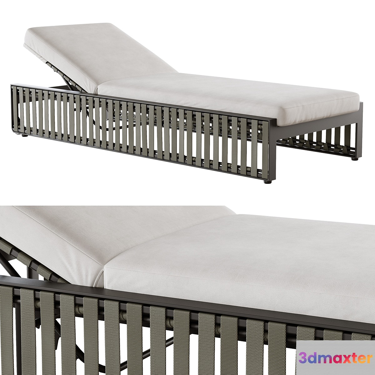 Outdoor garden wicker woven lounger Skyline design Horizon - No.2