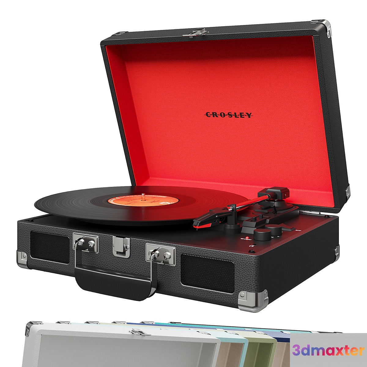 Crosley Cruiser Deluxe Portable Vinyl Player 3D Max