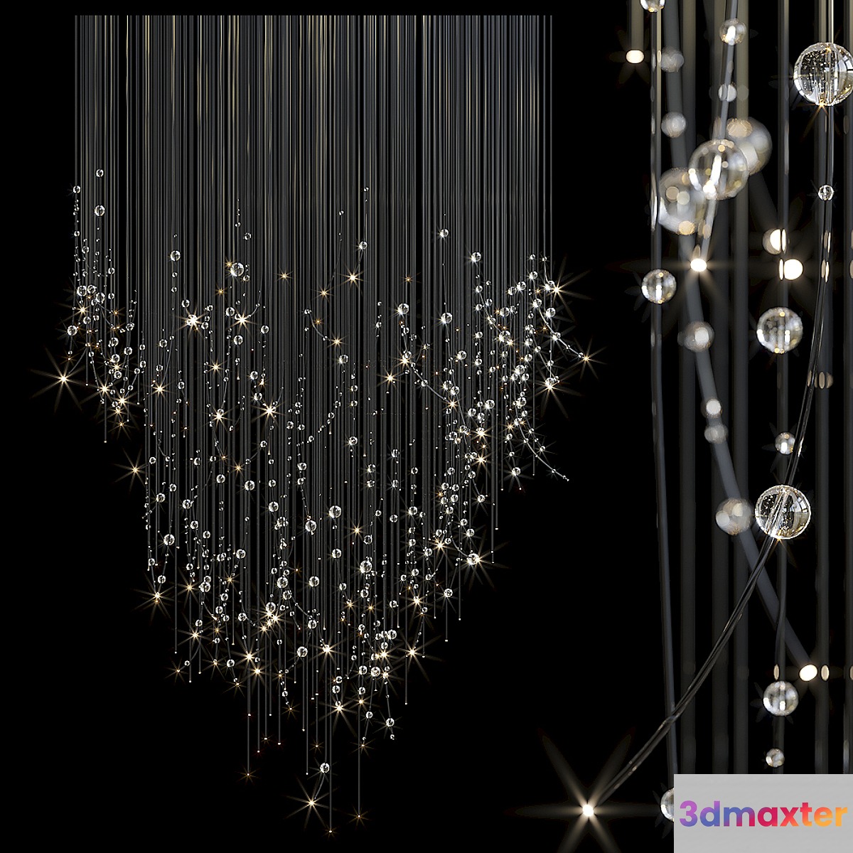 Chandelier Light Vargov - Fiber 3D Max