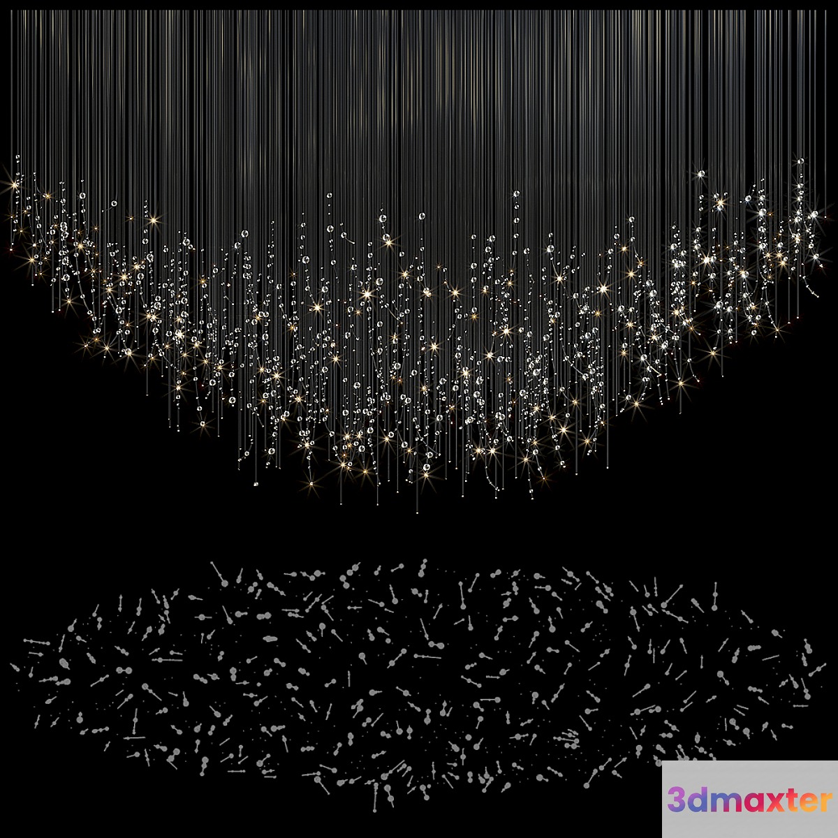 Chandelier Light Vargov - Fiber 3D Max