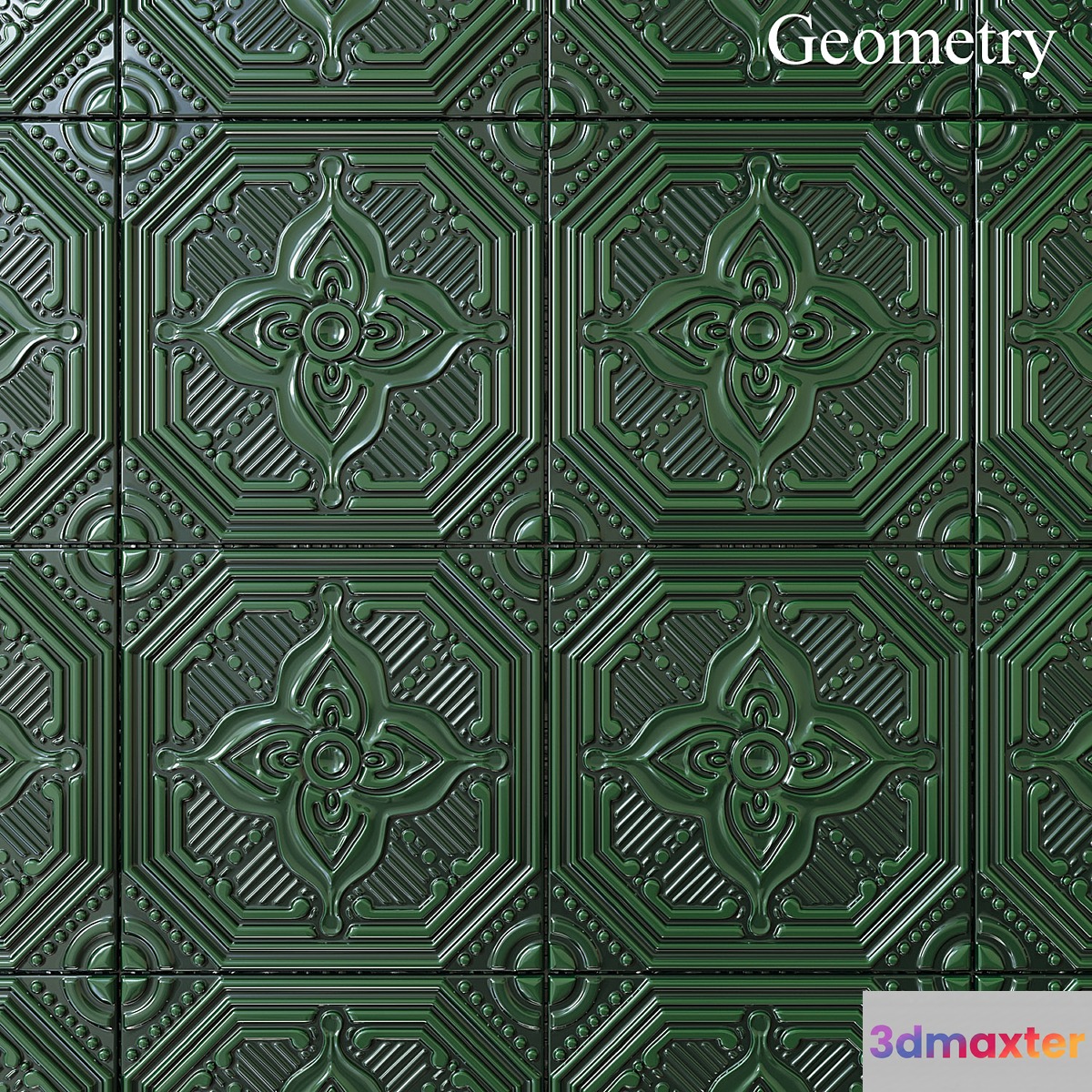 Decor Kerama Marazzi Salinas green 15x15 3D Max