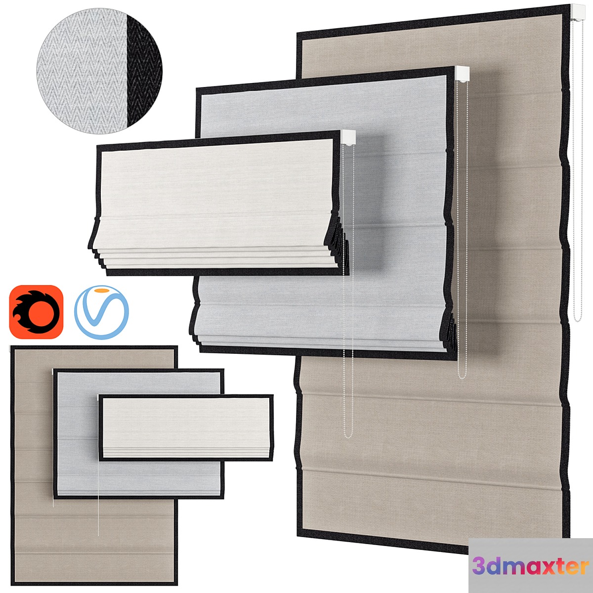 Roman Curtains 67 | Backhausen | Rebbio 3D Max