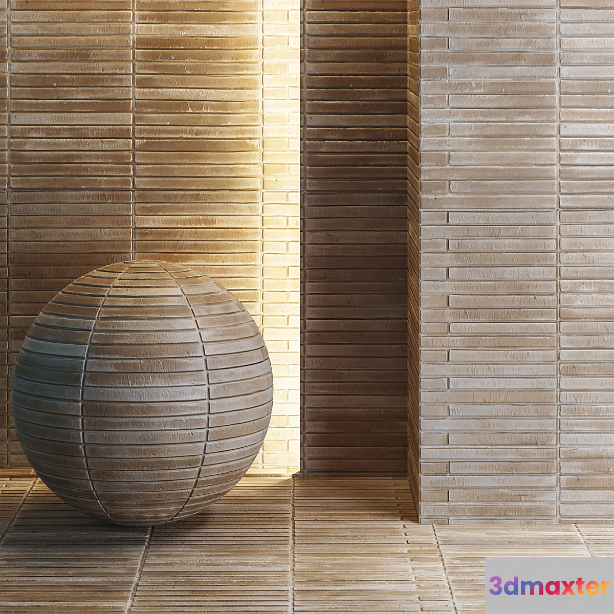 Flat brick 3D Max