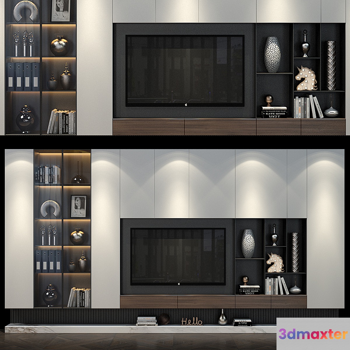 TV shelf set 313 3D Max