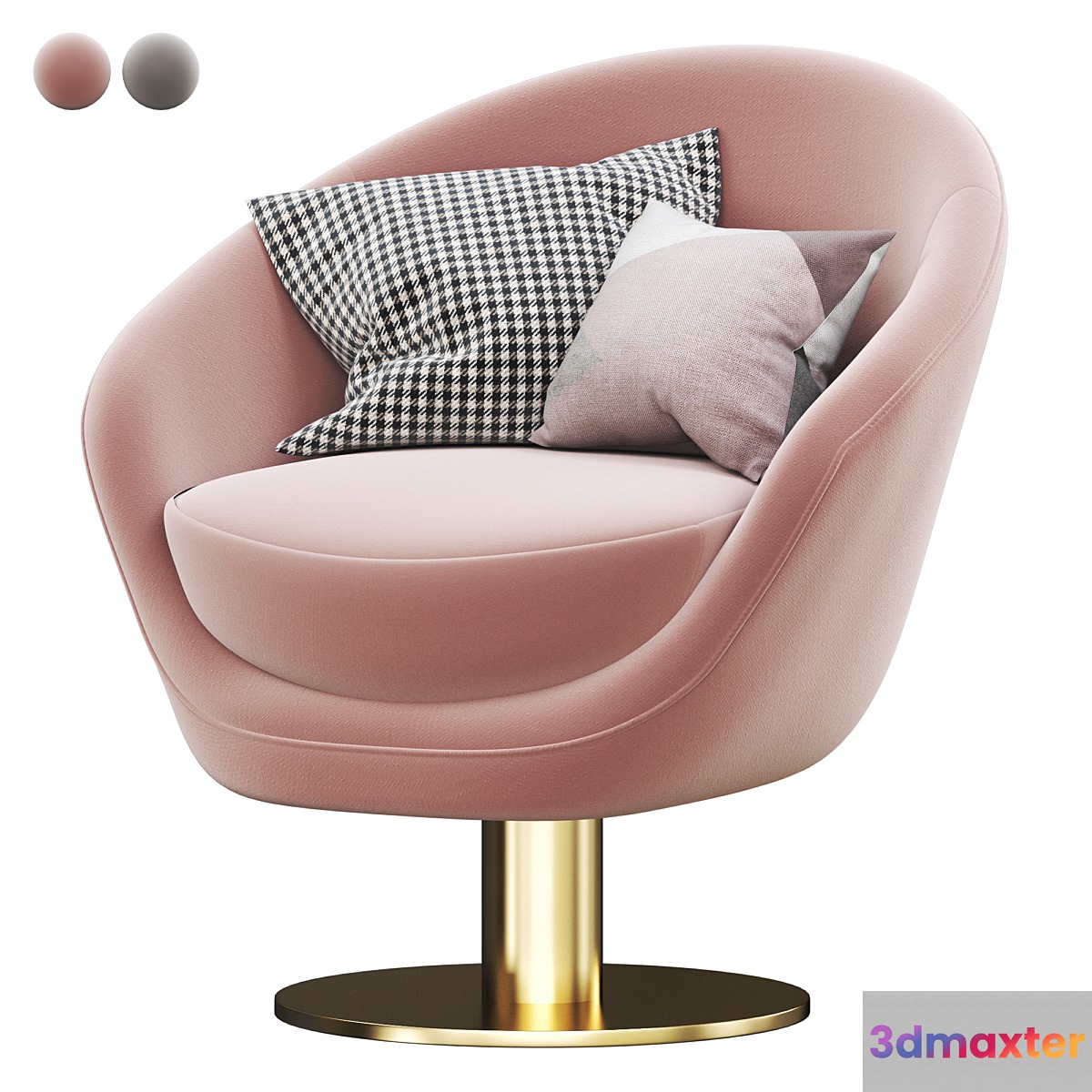 Tonda swivel armchair 3D Max
