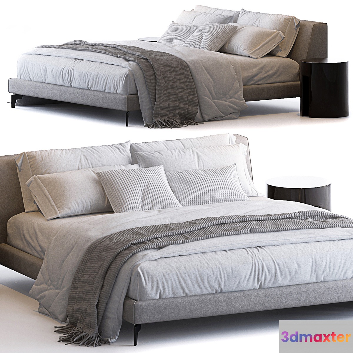 Louis up bed by Meridiani 3D Max