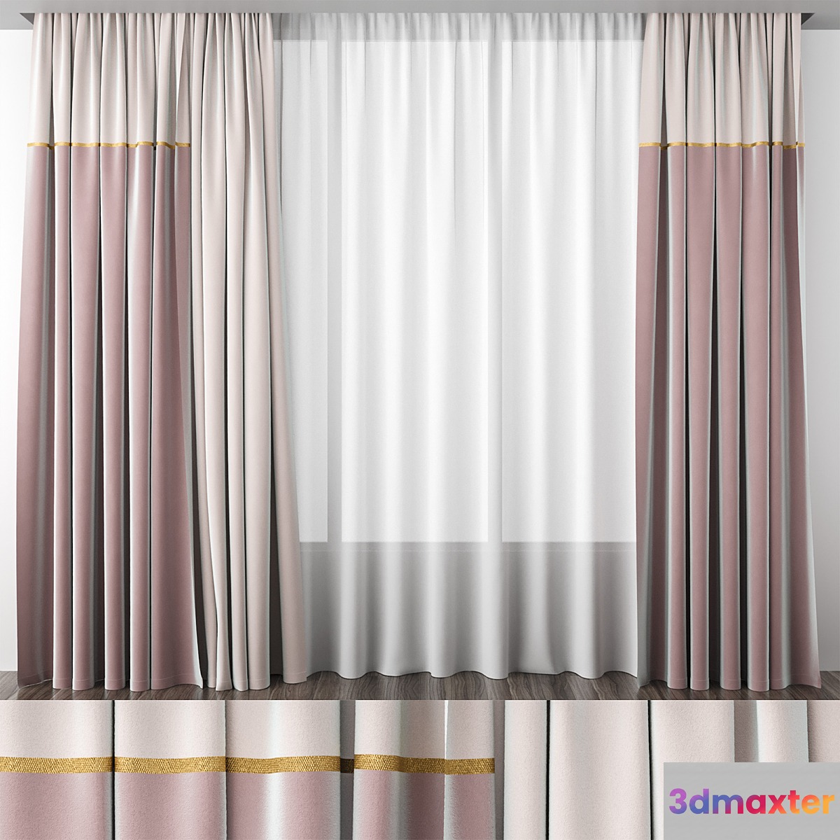 Dusty rose curtains - No.3