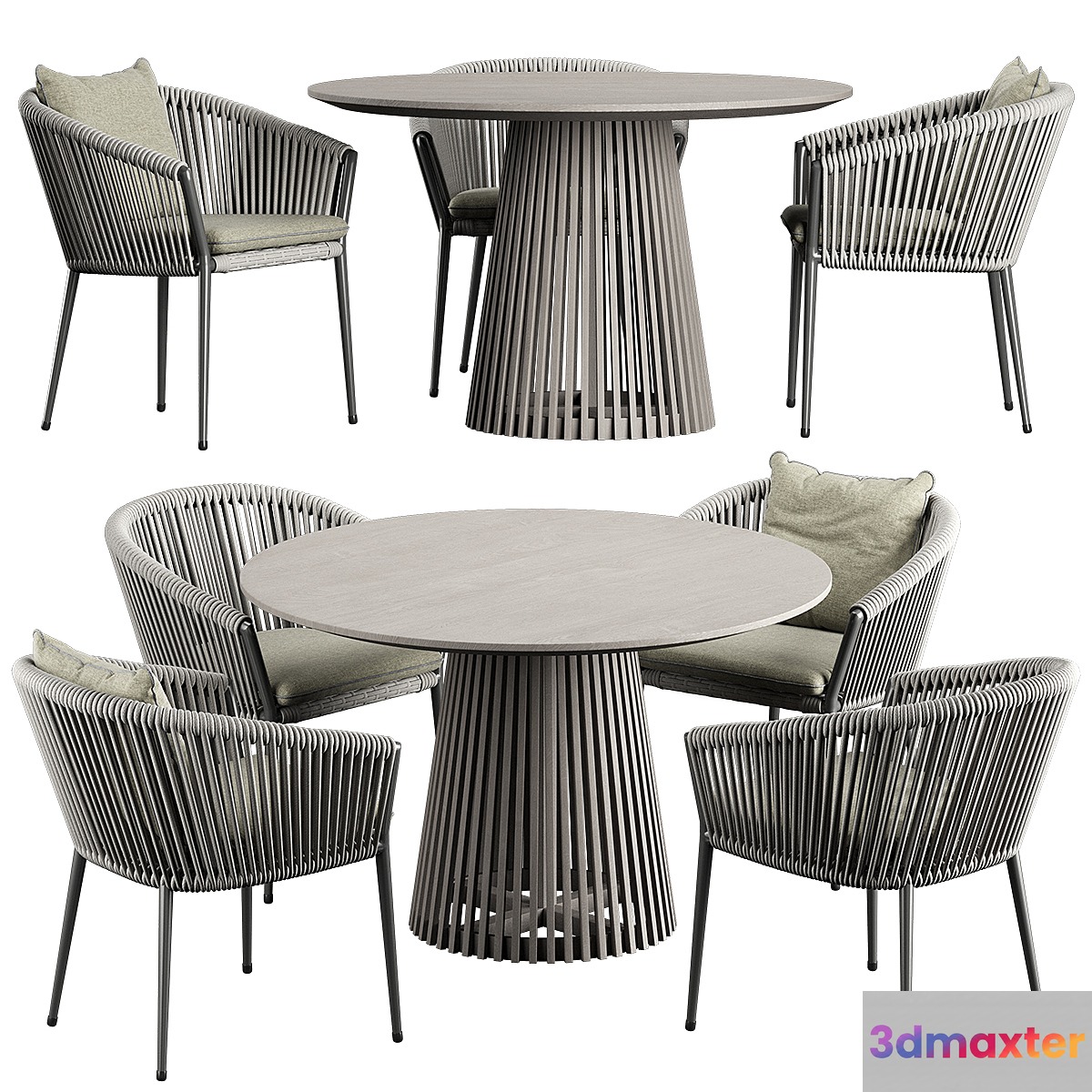 Muse Dining Chair Irune Ola Forma Table 3D Max