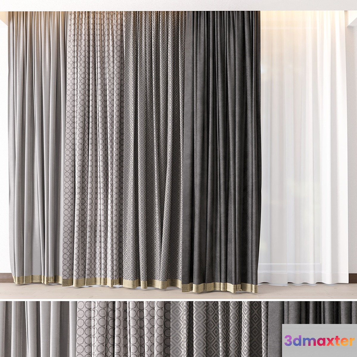 Hadi Curtains 19 3D Max