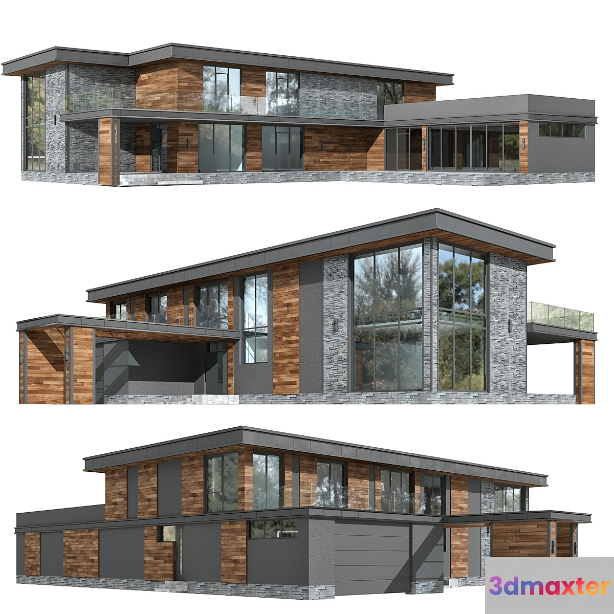 House in the Wright style - No.2 3D Max