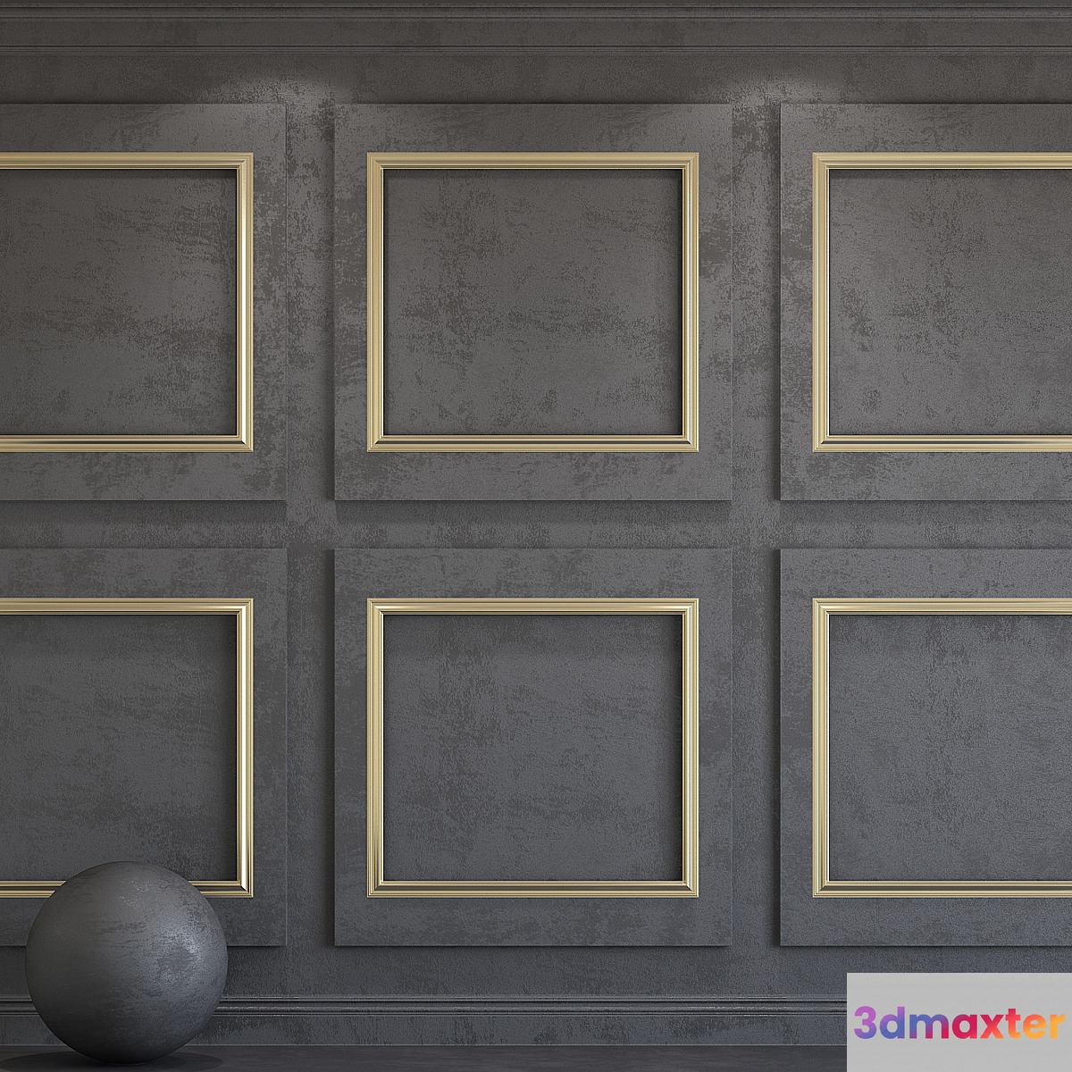 Decorative plaster with molding 148 3D Max