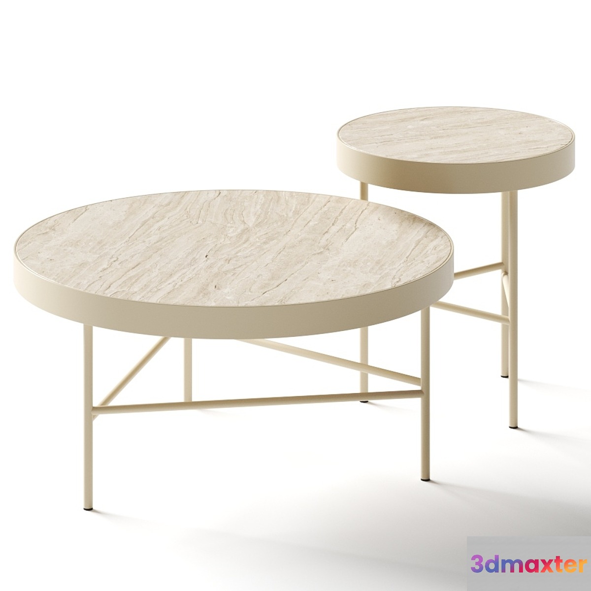 Ferm Living Travertine Coffee Tables 3D Max