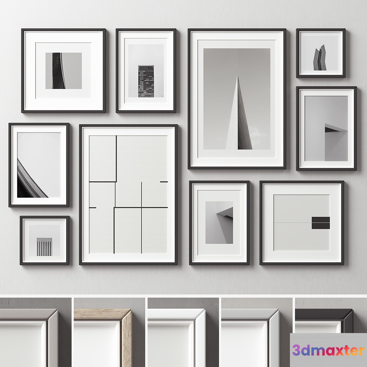 Picture Frames Set -232 3D Max