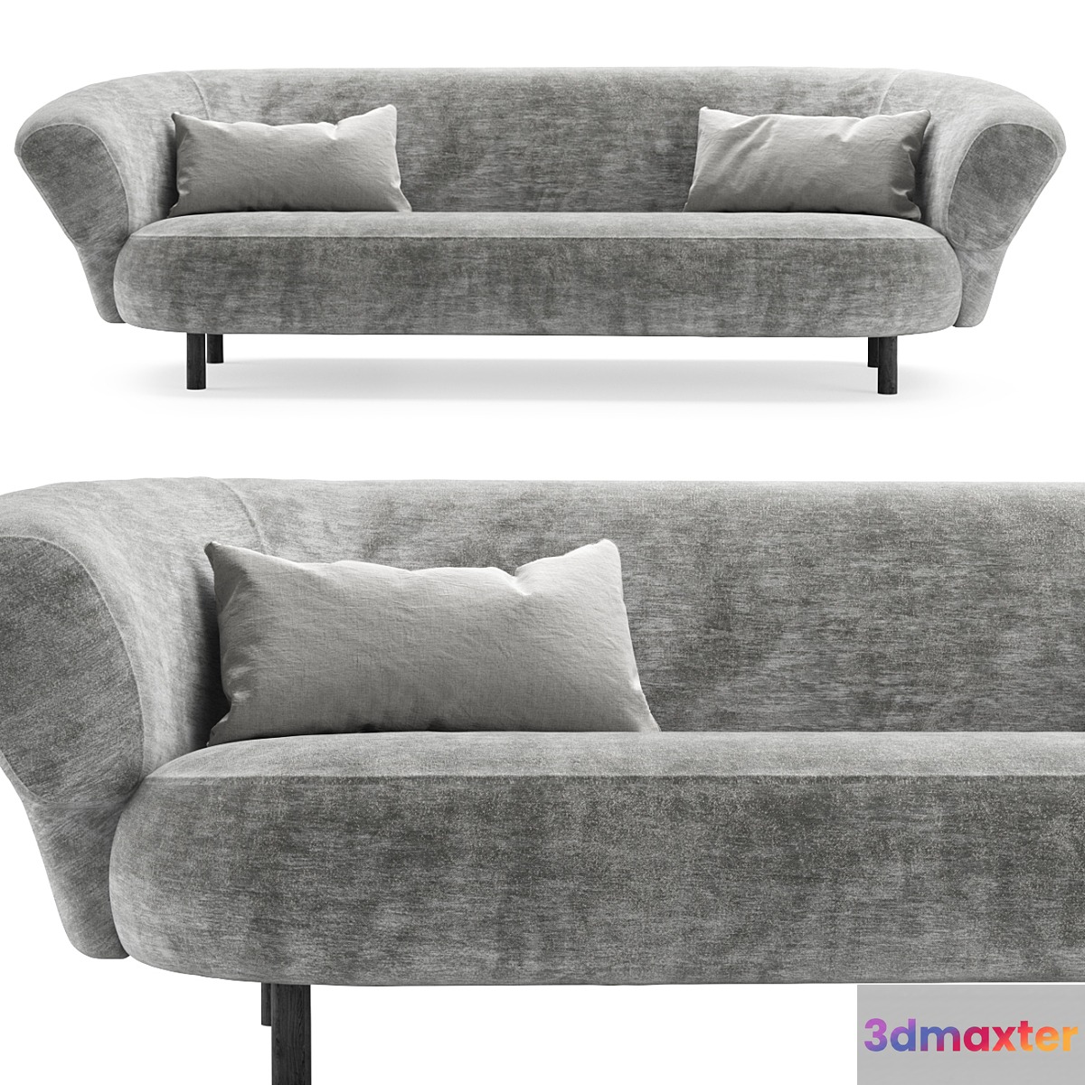 Ana Sofa by Christophe Delcourt _ Three-seater sofa 3D Max