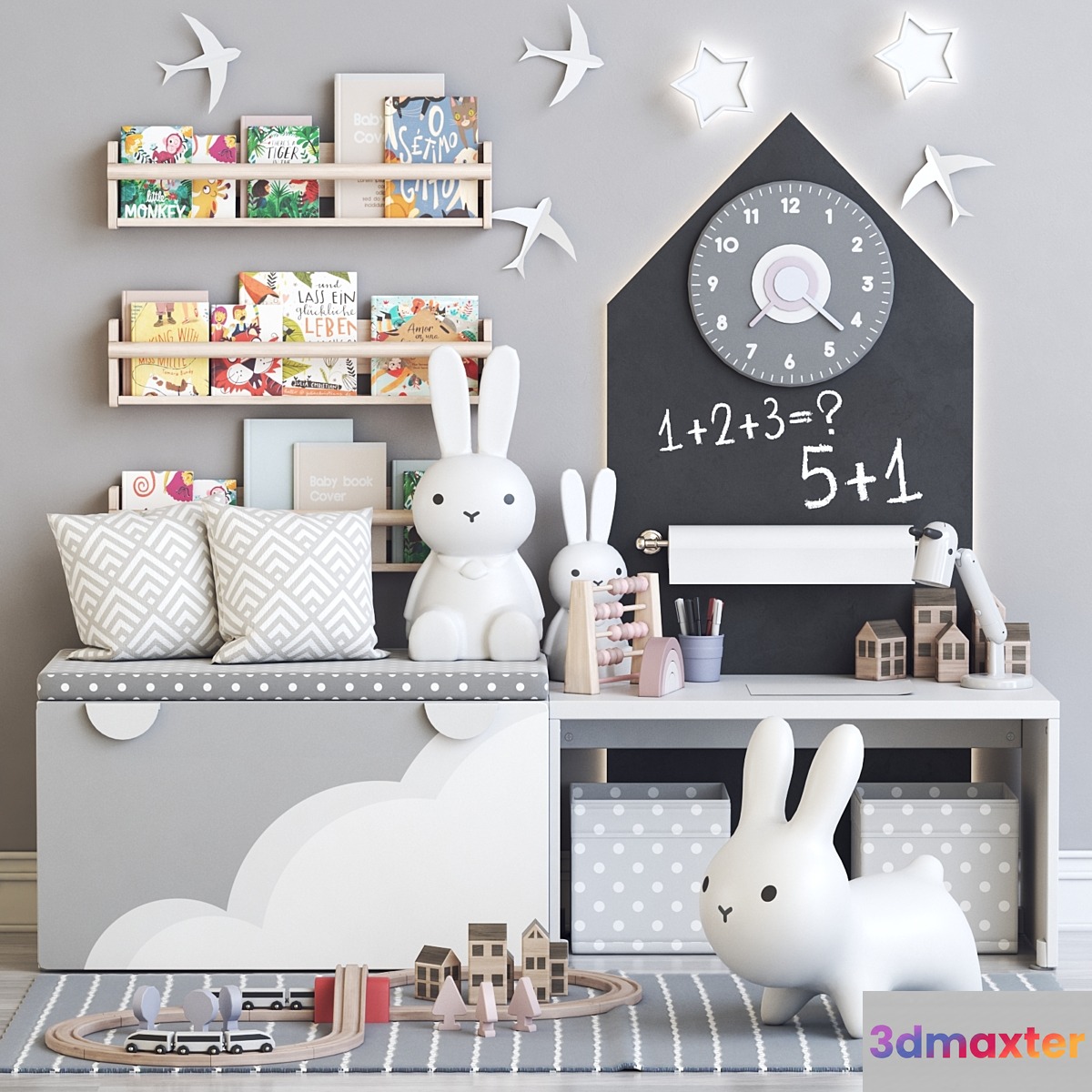IKEA childrens furniture and toys 3 3D Max