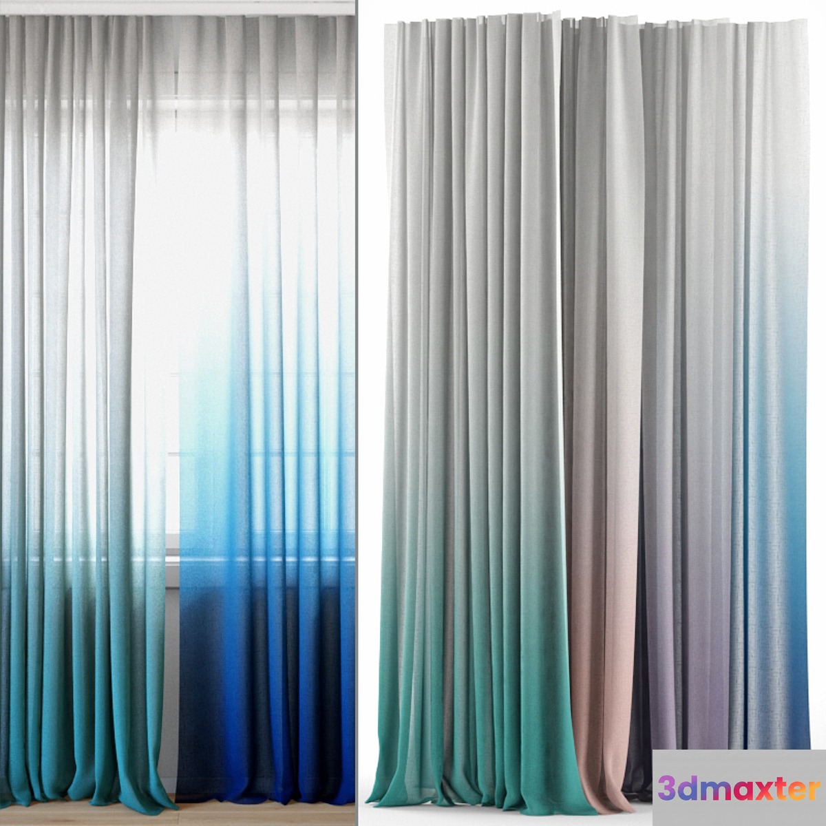 Curtains 129 | Pottery Barn Teen | Ombre Sheer Curtain