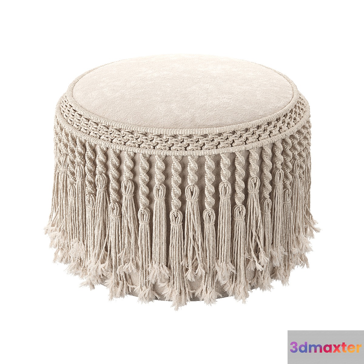 Macrame pouf Pretty Bird - No.4