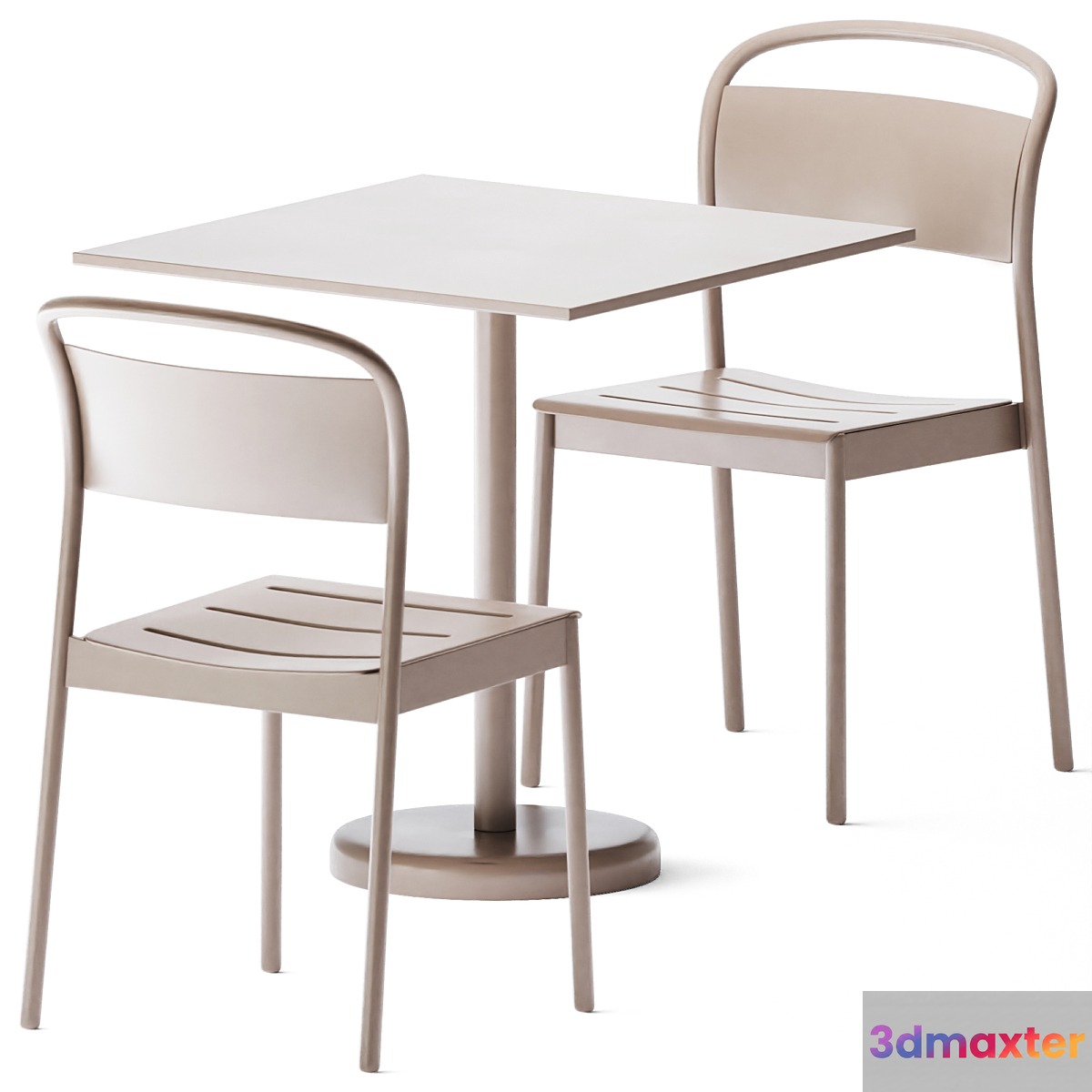 Square Linear Steel Table by Muuto 3D Max