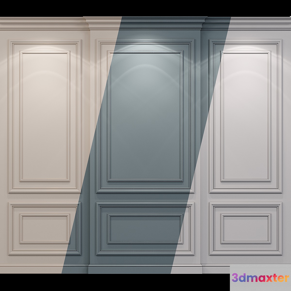 Wall molding 22. Boiserie classic panels 3D Max