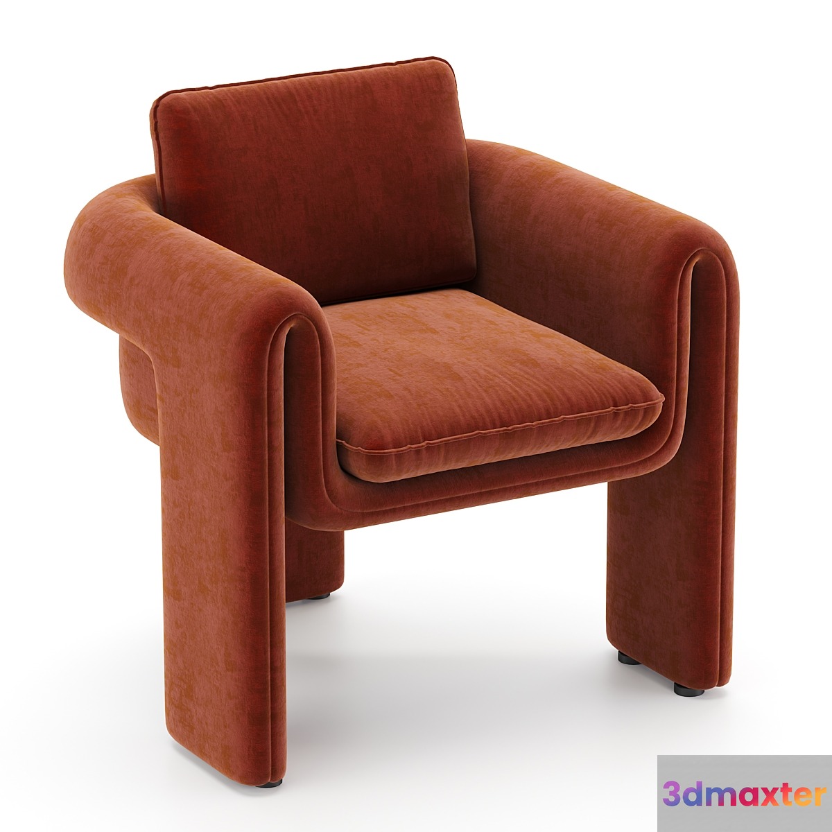 Floria velvet chair 3D Max