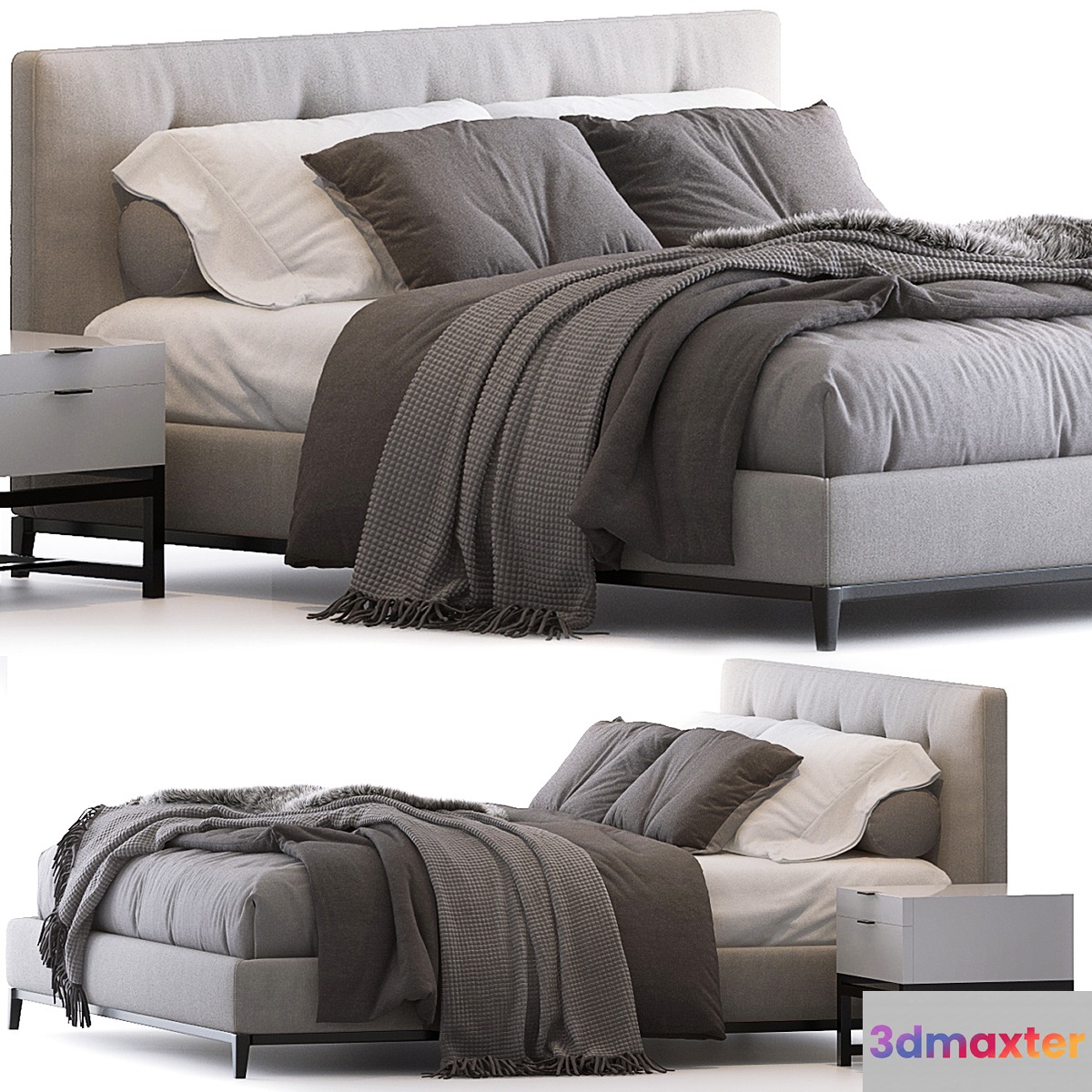 Andersen bed by Minotti 3D Max