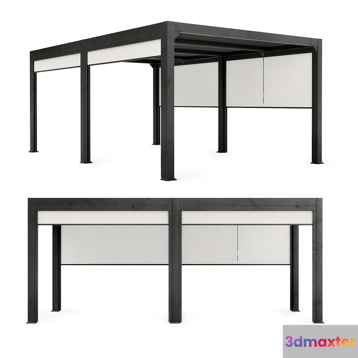 Terrace pergola MARANZA 540cm gray 3D Max