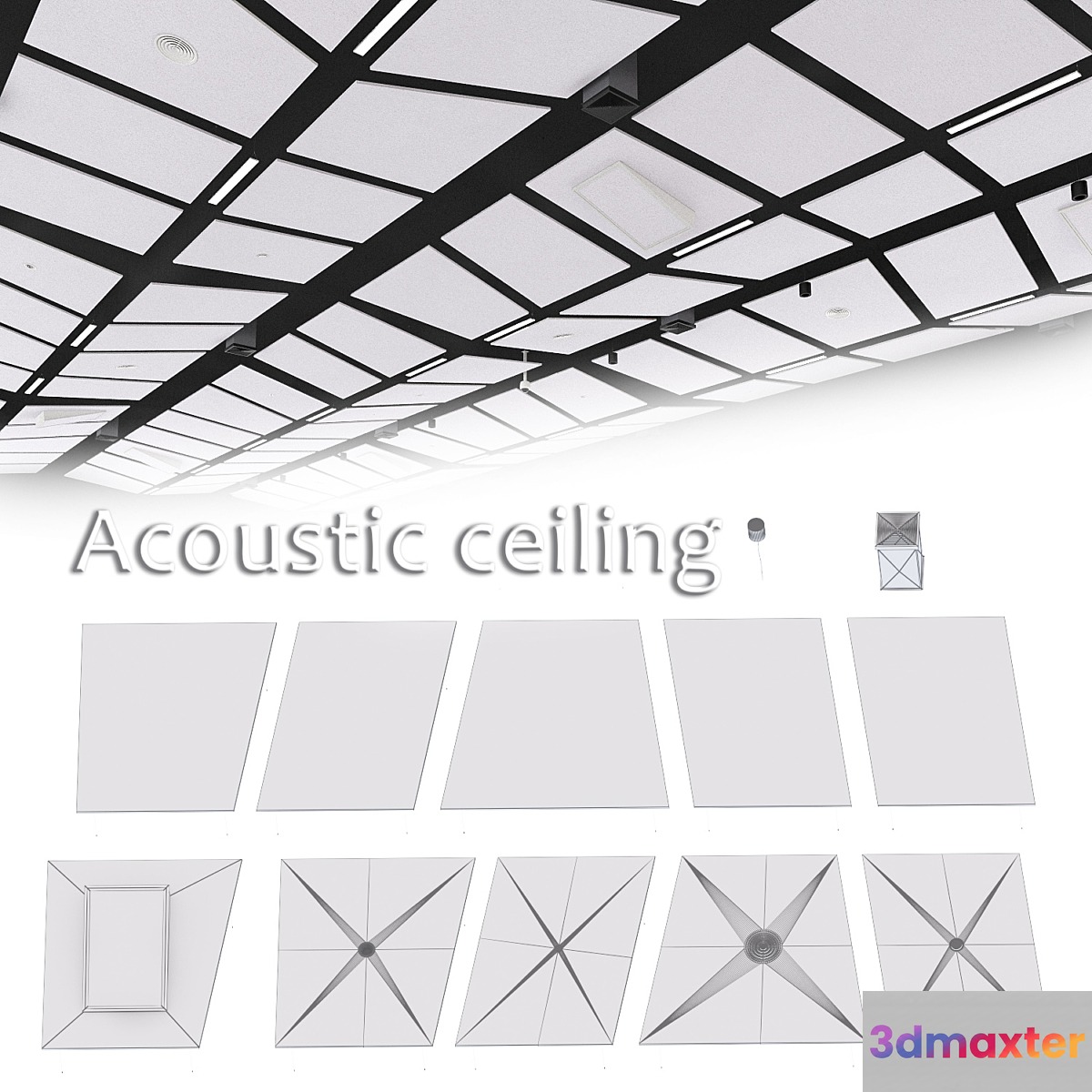Armstrong acoustic ceiling 3D Max