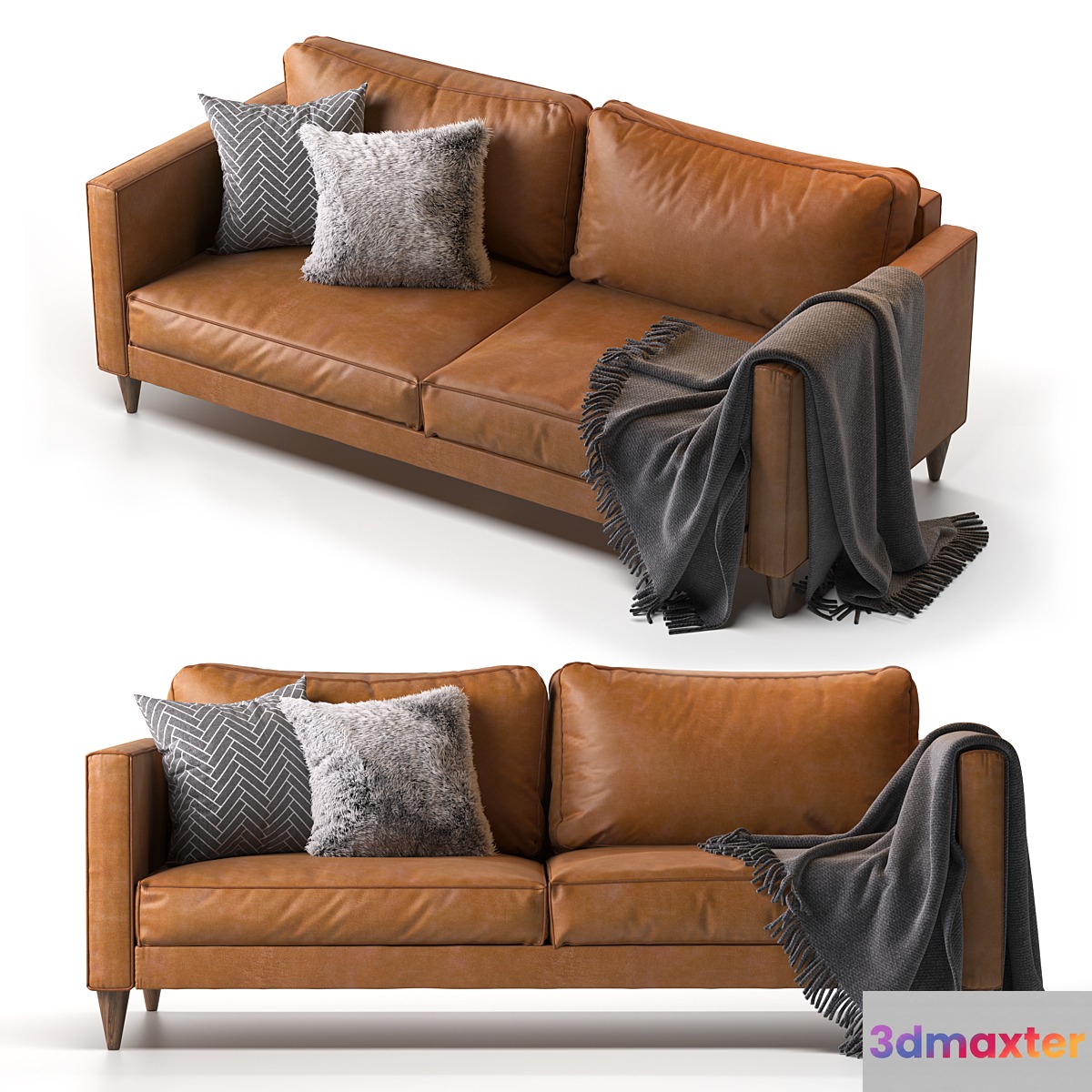 Hable Leather Sofa 3D Max