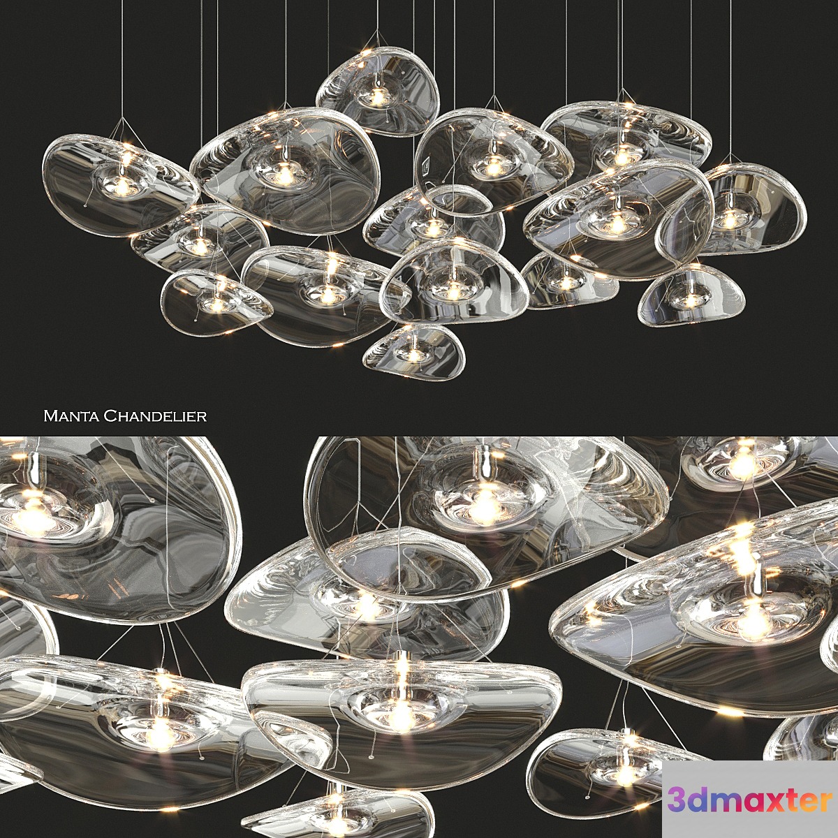 Terzani manta chandelier - No.4