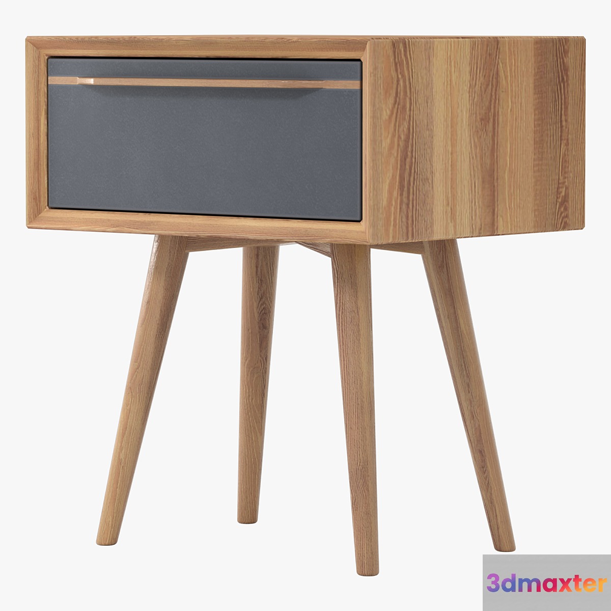 Cabinet Bruni Black with drawer 45 * 52 * 35 cm - No.3