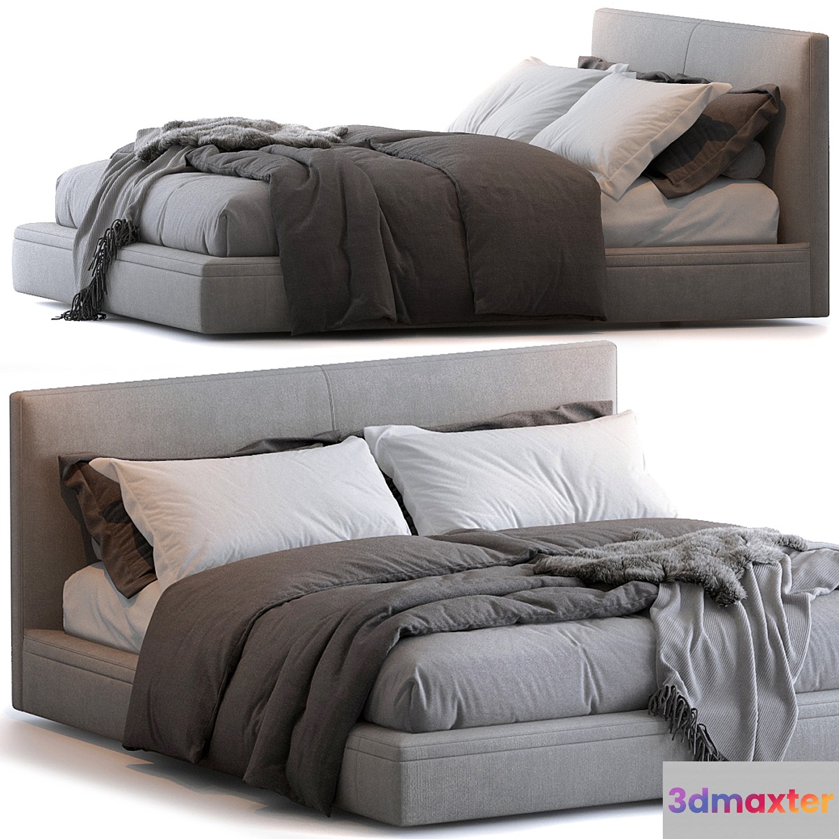 Richard bed by B&B Italia 3D Max