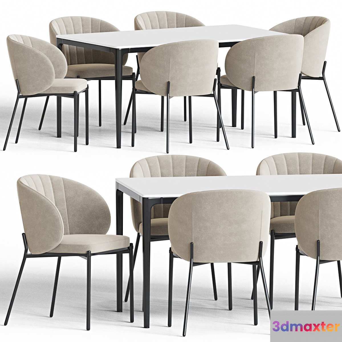 Dining Set 98 3D Max
