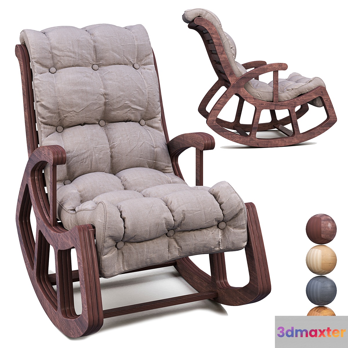 165 Viking rocking chair 3D Max