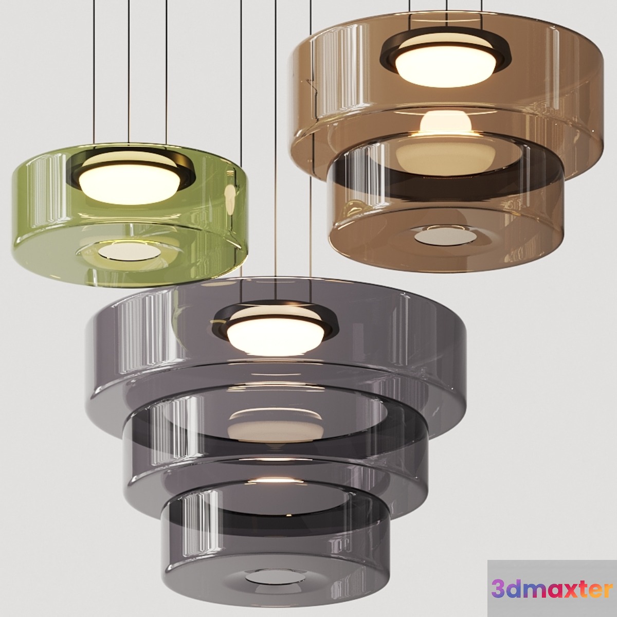 Leds C4 Strata Pendant Lamps 3D Max