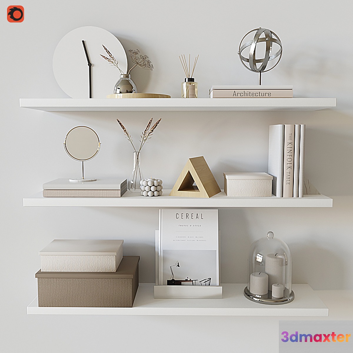 Decorative shelf 04 3D Max