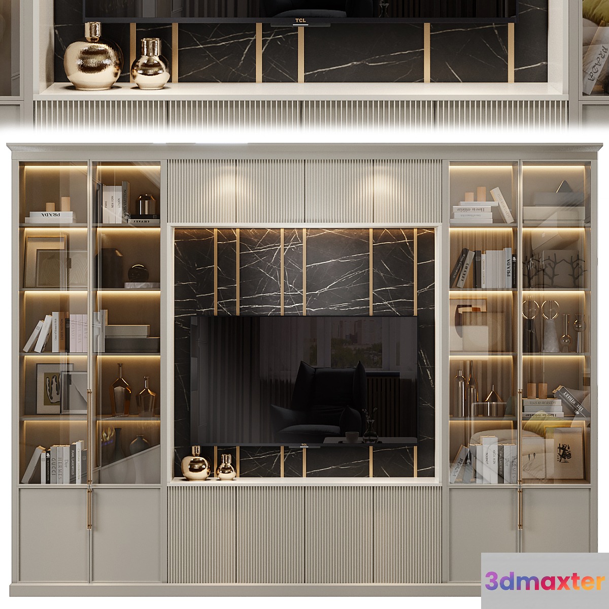 Neoclassical TV wall 008
