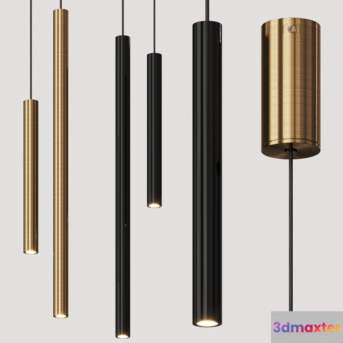 Leds C4 Stylus Pendants 3D Max