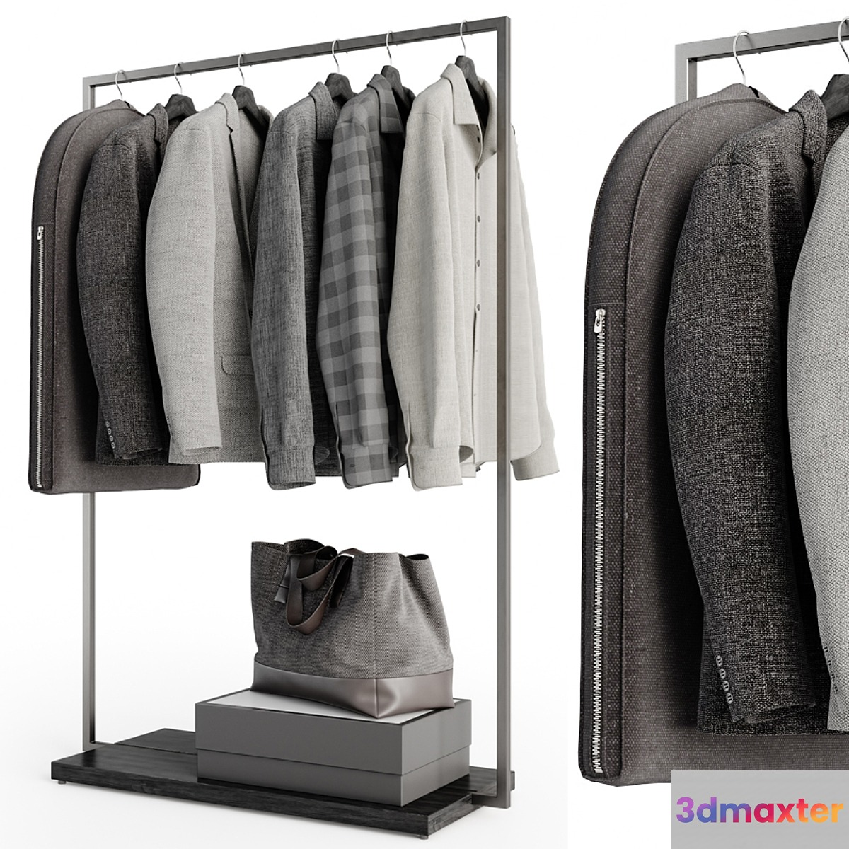 Rack with clothes 01