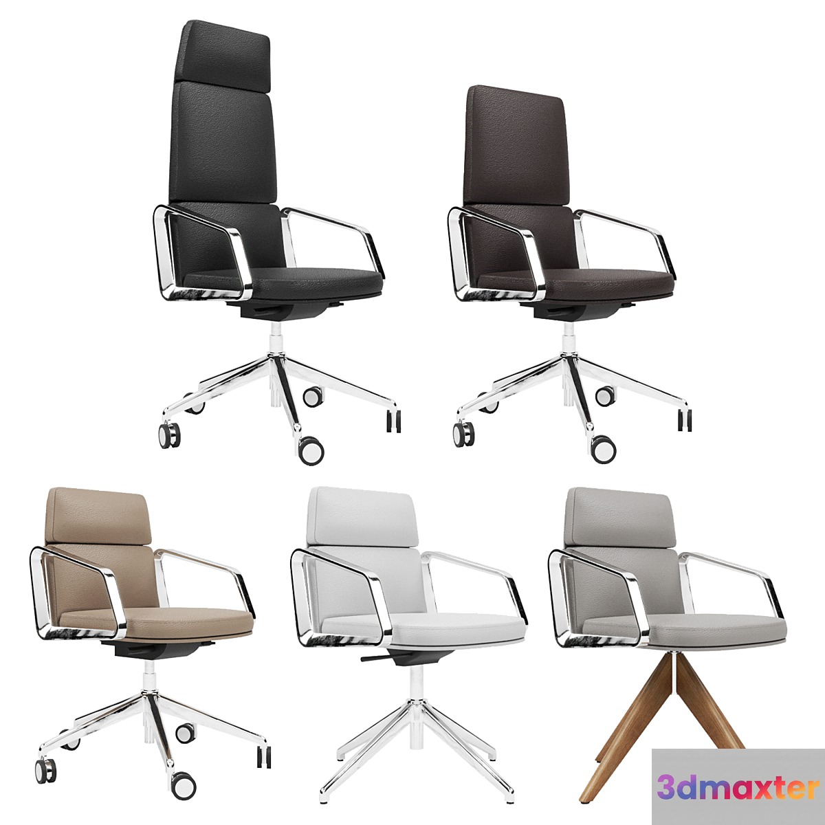 Lead open armrests 3D Max
