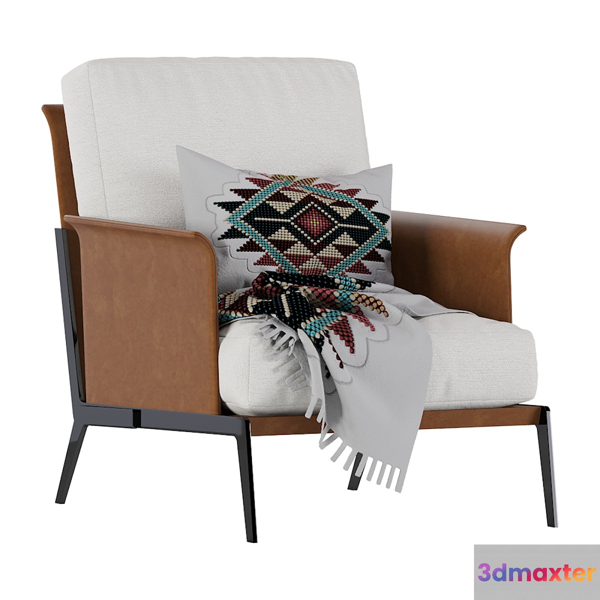 Happy hour armchair Flexform leather 3D Max