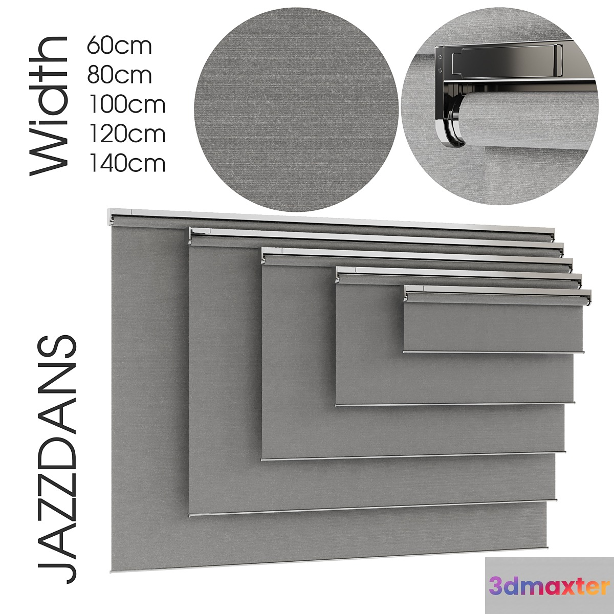 Jazzdans. Block-Out Roller Blind 3D Max