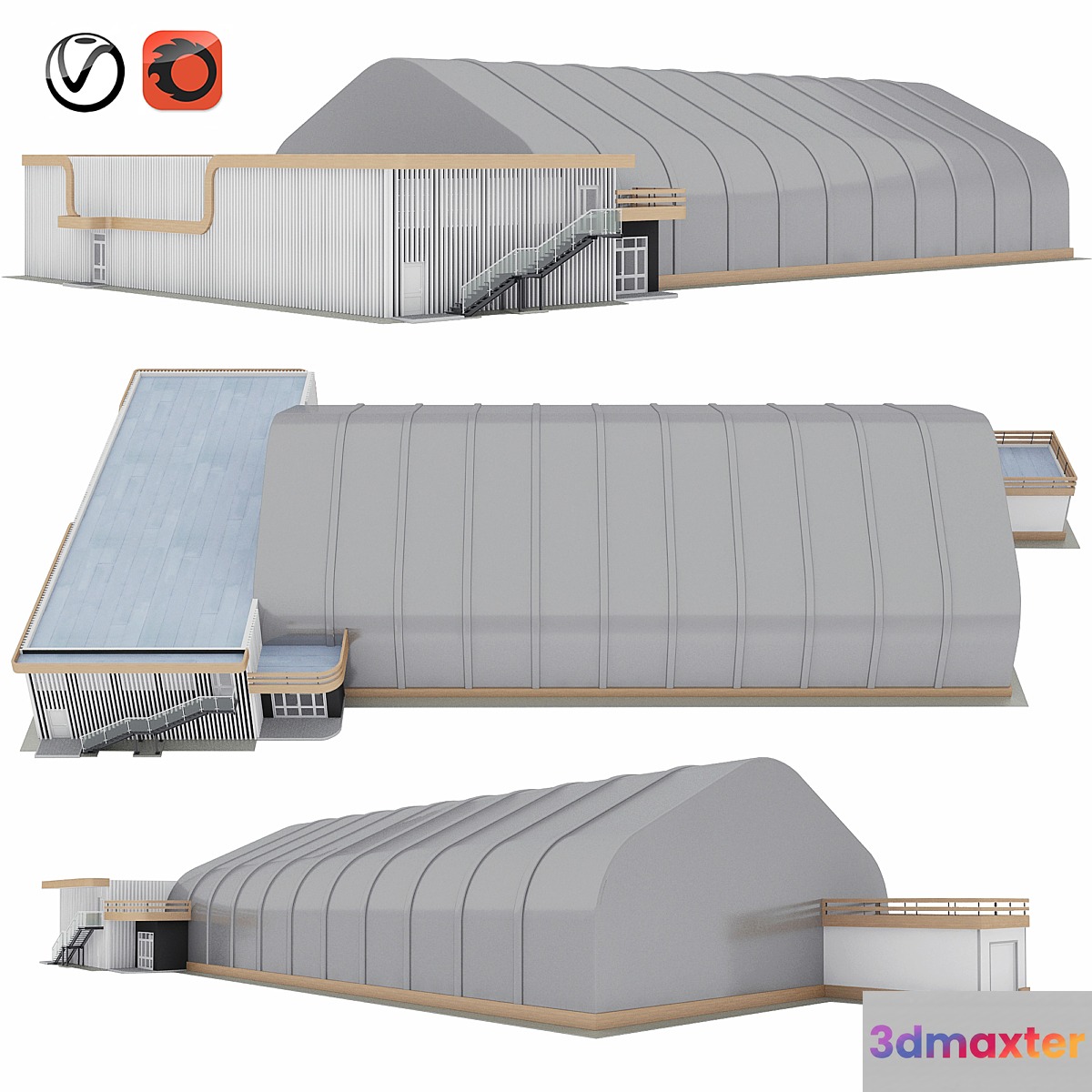 Frame - awning hangar and AHB - No.2 3D Max