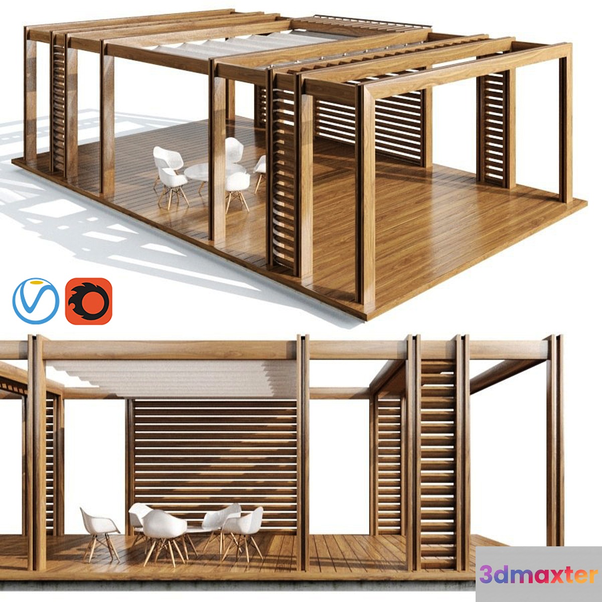 pergola _ outdoor living space 01_corradi 3D Max