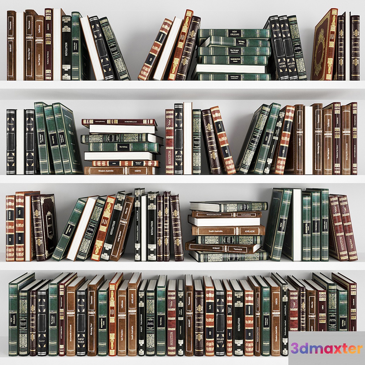 Classic books set 2 3D Max
