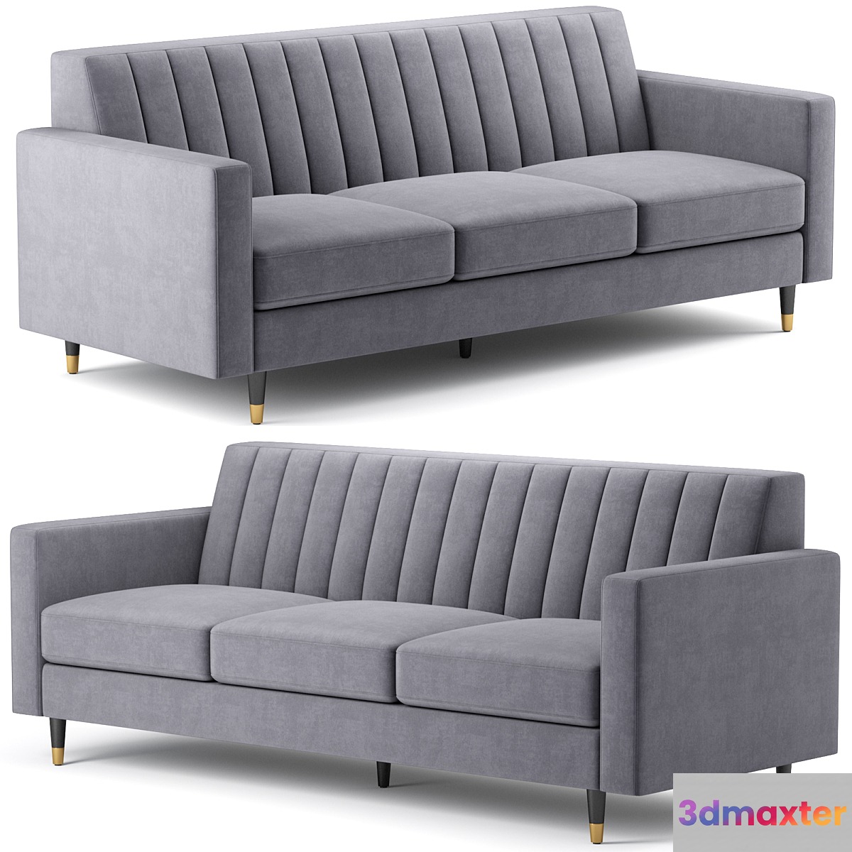 Lola Velvet Sofa Meridian Furniture 3D Max